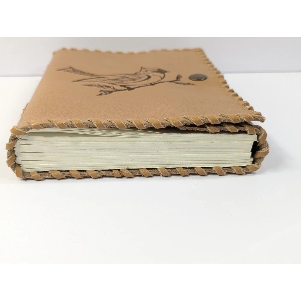 Leather Journal/Diary Cardinal Embroidered 200‎ Pg